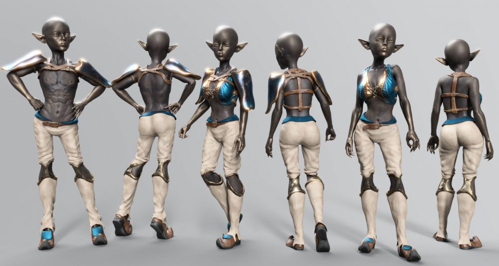 Siorga Dorcha Outfit for Genesis 9