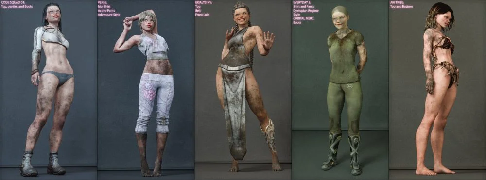 Skin Effects: Dirt 2 for Genesis 8, 8.1, and 9 Females