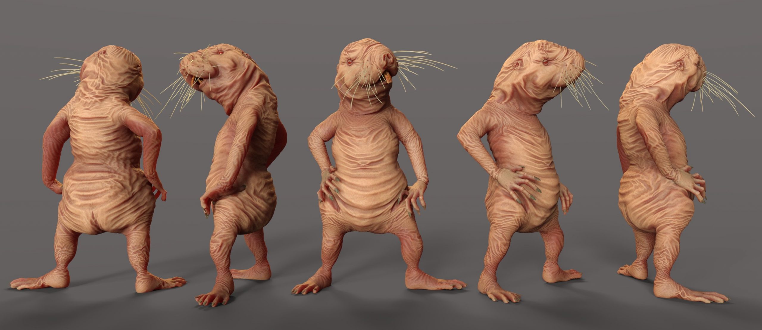 Unsightly Textures for the Storybook Naked Mole-rat for Genesis 8.1 Males