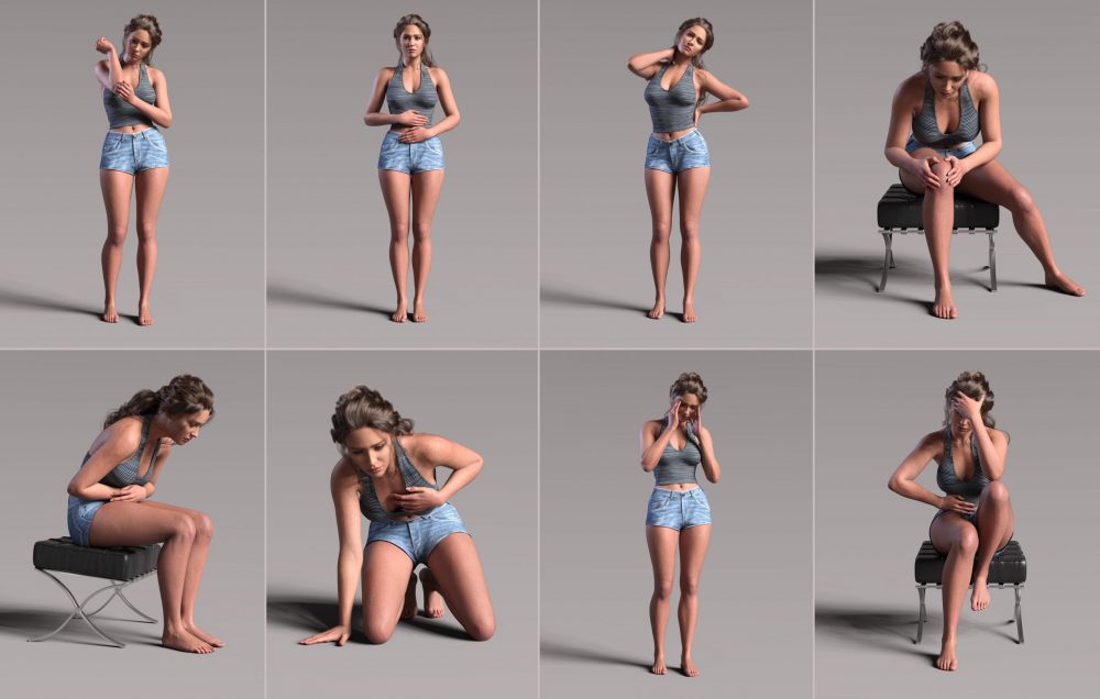 Z Hurt and In Pain Pose Mega Set for Genesis 9 and 8 Female