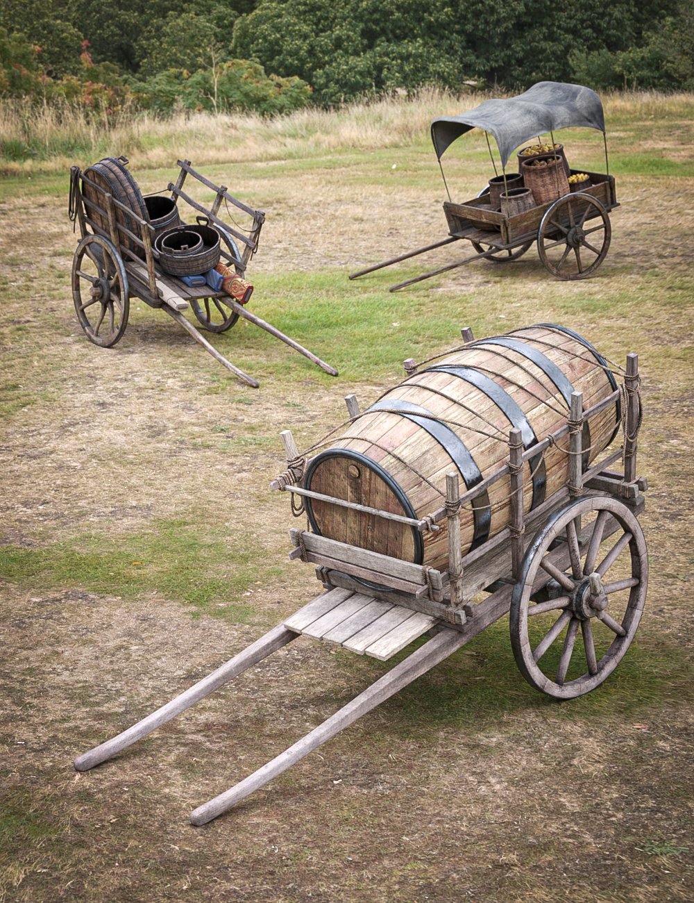 OR3D Medieval Carts Bundle