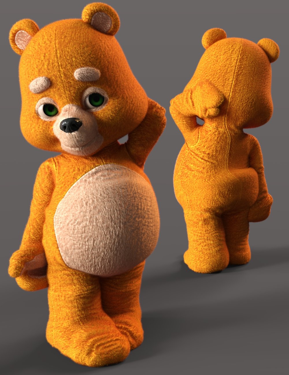 Bright and Fuzzy Textures for Teddy for Genesis 9