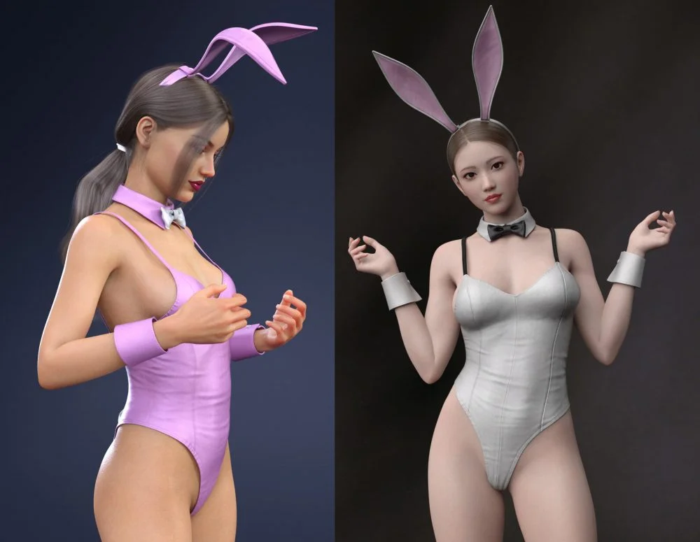 Bunny Girl Clothes for Genesis 8, 8.1, and 9