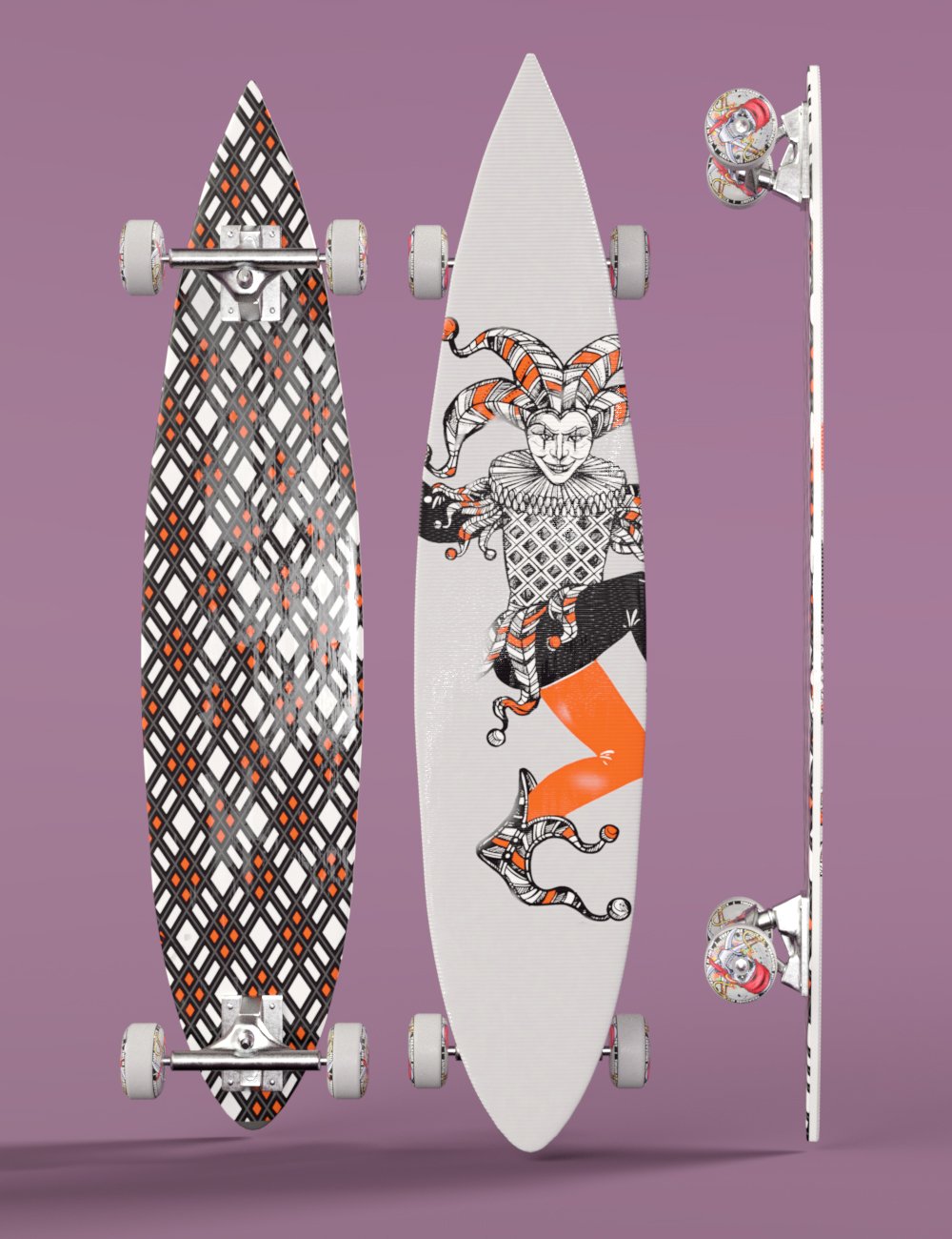 BW Cool Skateboards Set