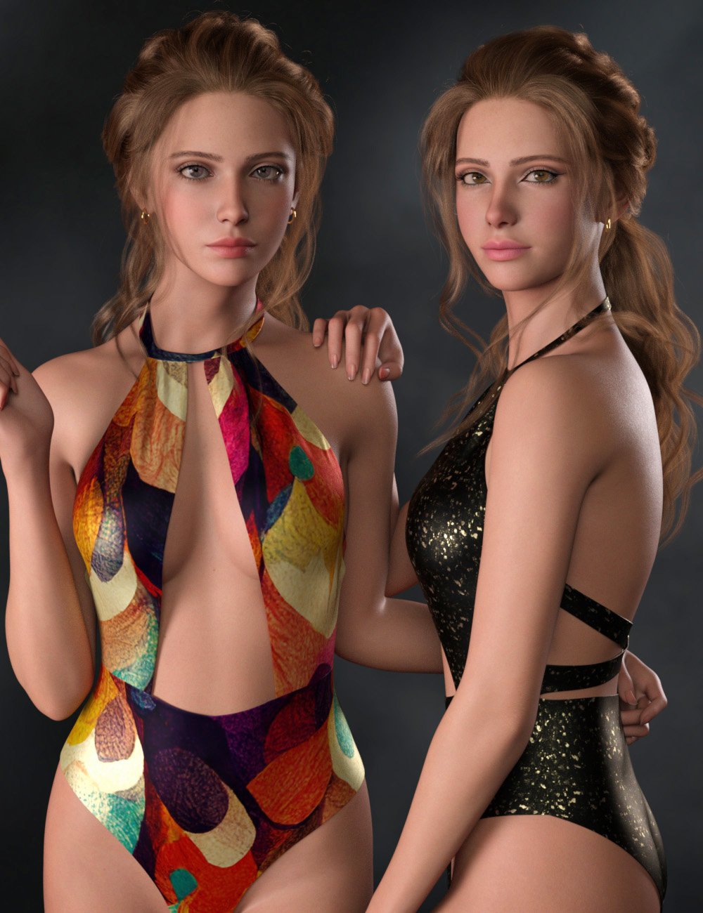 CHB Elegant Bodysuit and Earrings Texture Add-on