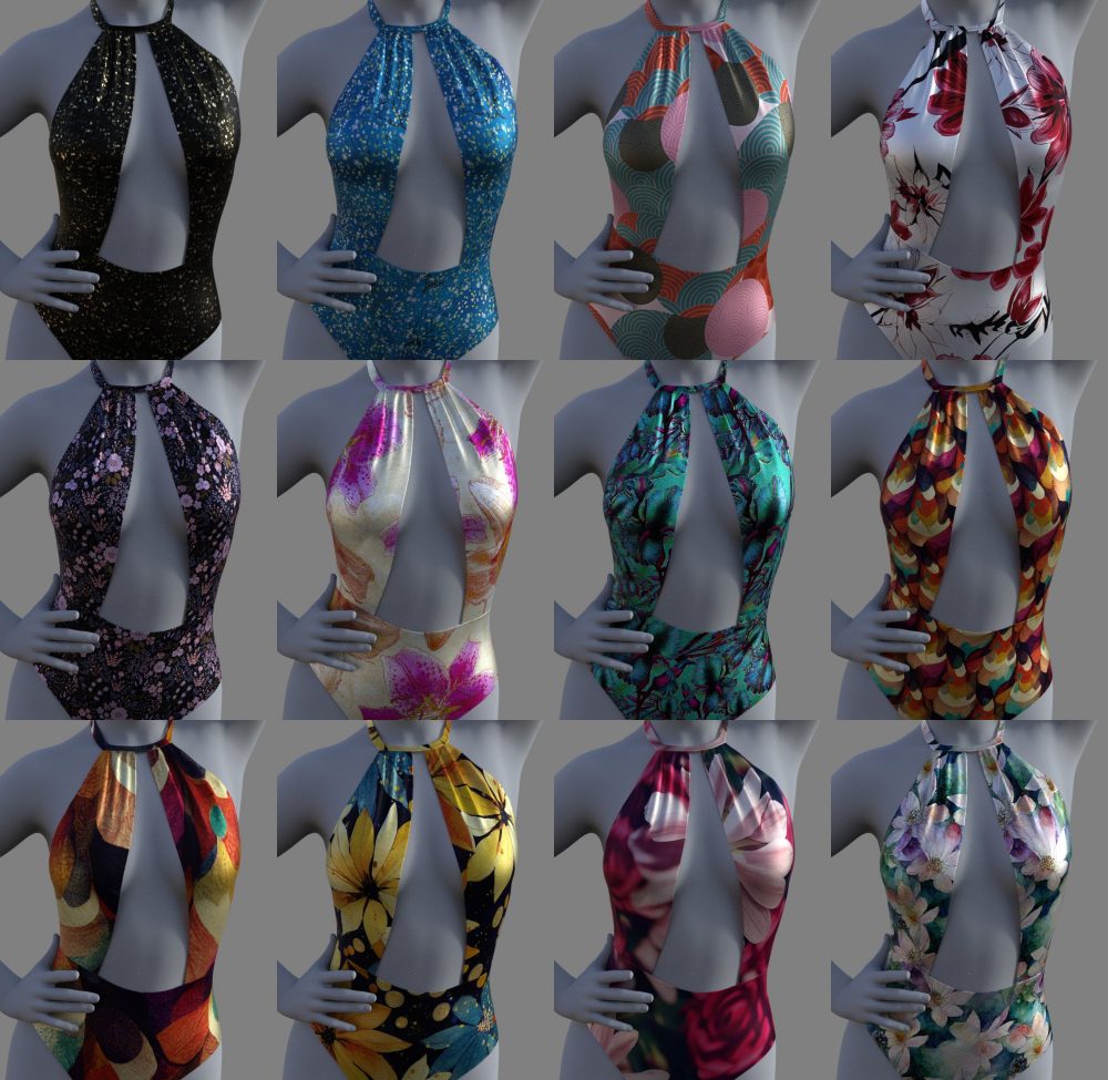 CHB Elegant Bodysuit and Earrings Texture Add-on