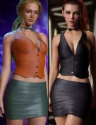 Cocktail Girl Outfit Set for Genesis 9, 8.1, and 8