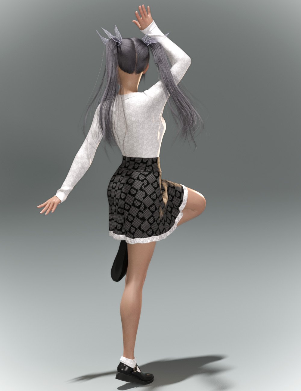 dForce Harajuku Girl Outfit for Genesis 8 and 8.1 Females