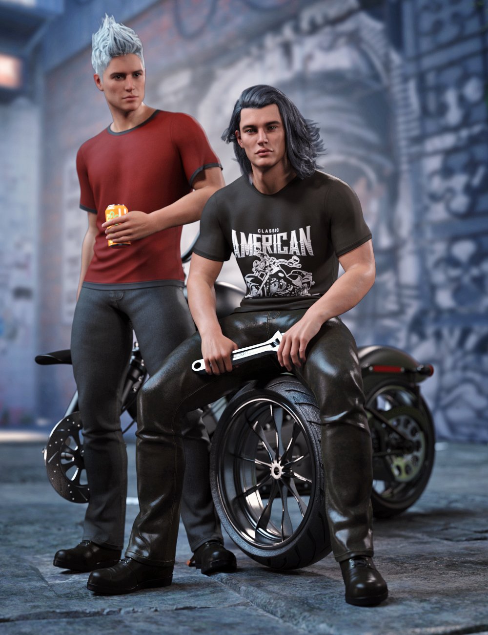 dForce Urban Outfit for Genesis 8 and 8.1 Males ⋆ Freebies Daz 3D