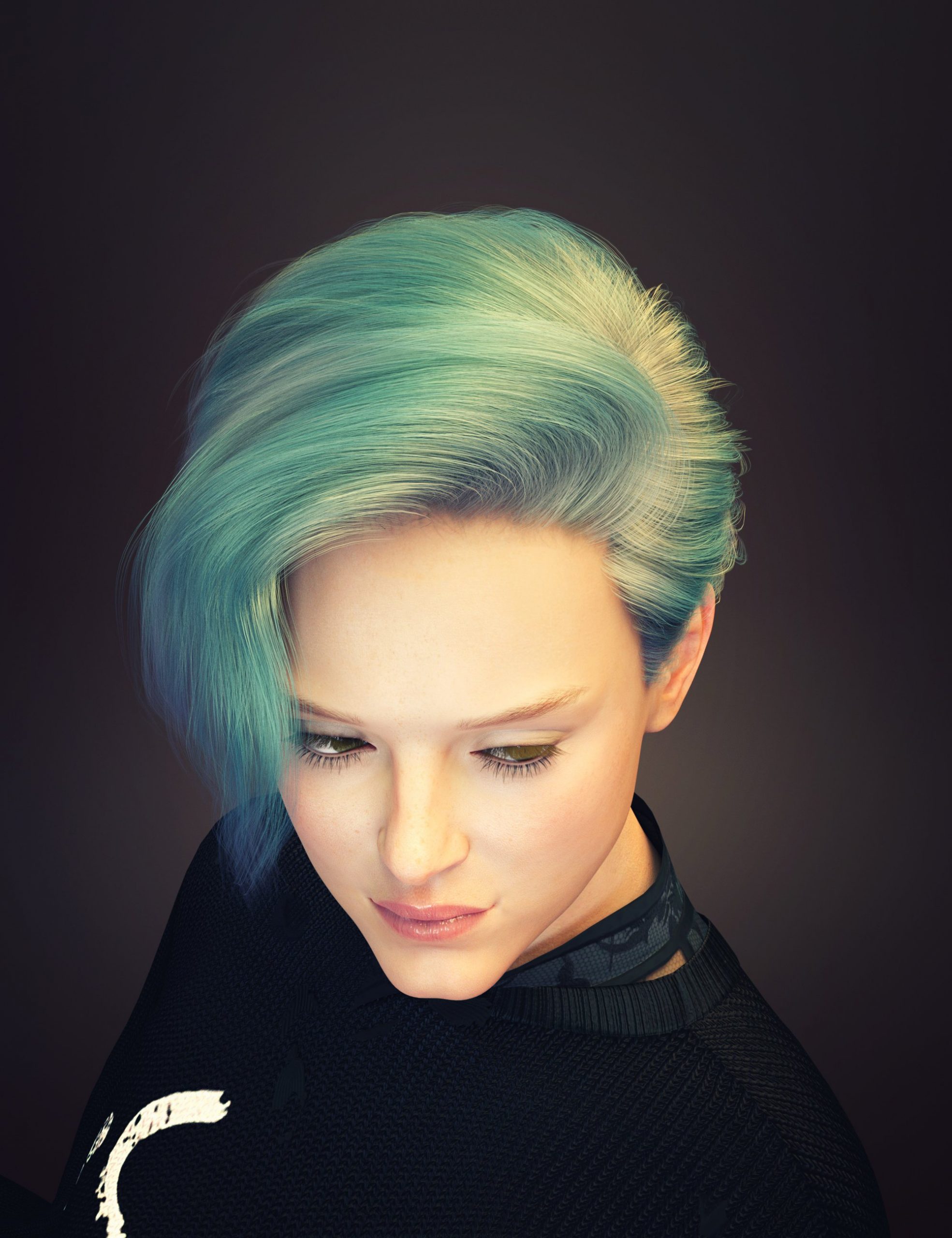 FE Waterfall Short Hair for Genesis 8 Female