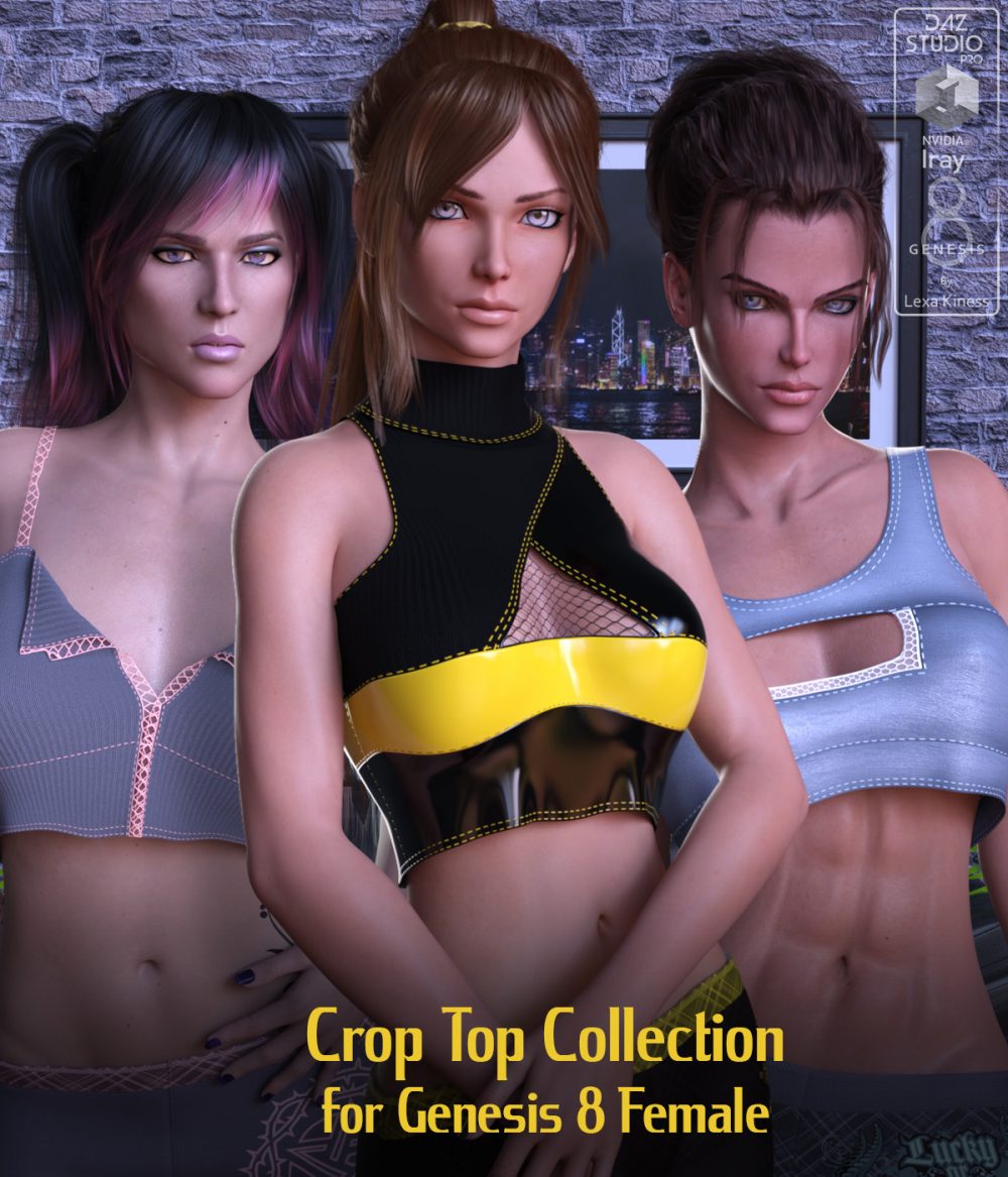 dForce Crop Top Collection for Genesis 8 Female