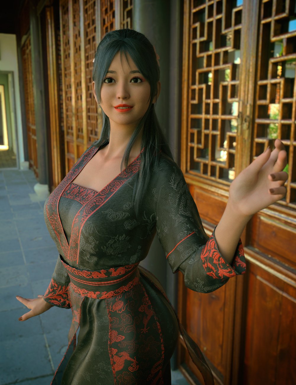 GN Fei Character and Bodysuit for Genesis 8.1 Female