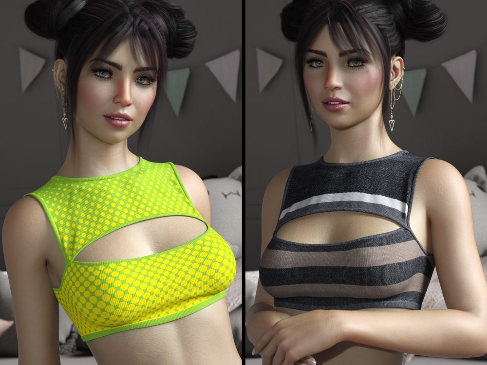7th Ave: dForce Cropped Top for Genesis 8Fs and G9
