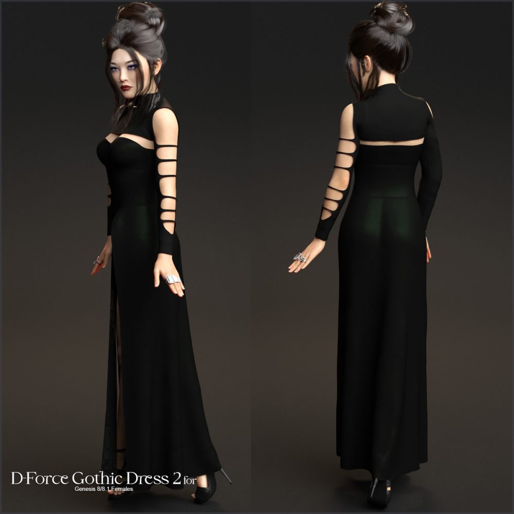D-Force Gothic Dress 2 for G8F and G8.1F