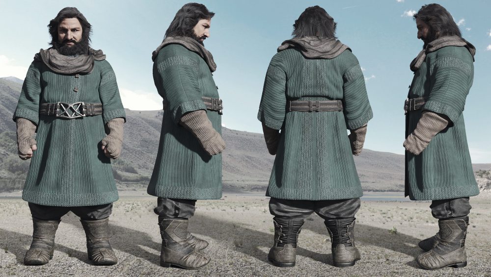 dForce Medieval Dwarf Outfit for Genesis 9
