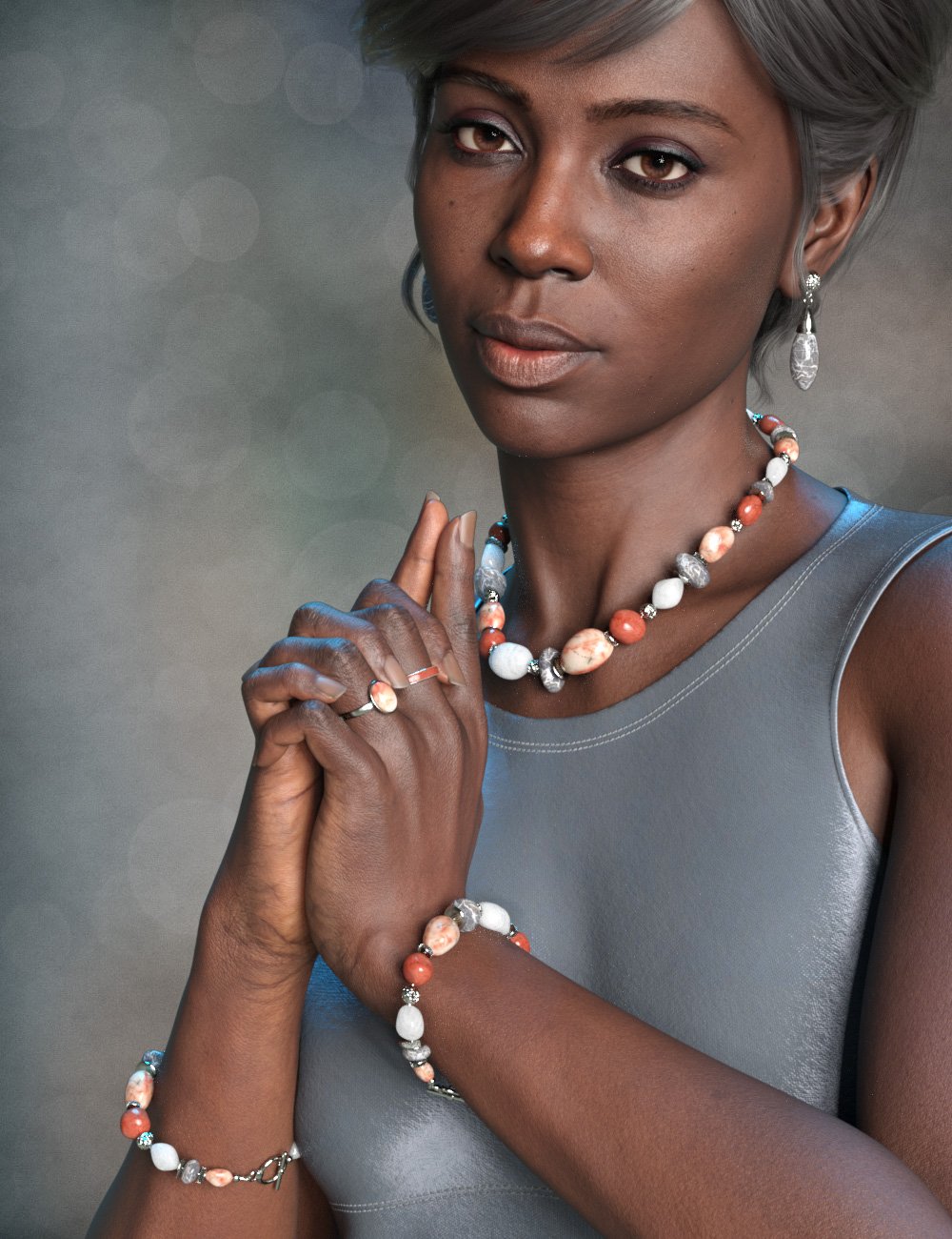 Mixed Gems Jewelry Set for Genesis 9