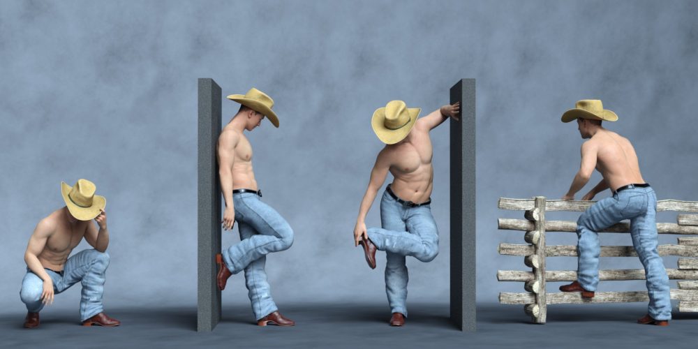 Modern Cowboy Poses for Genesis 9 Masculine
