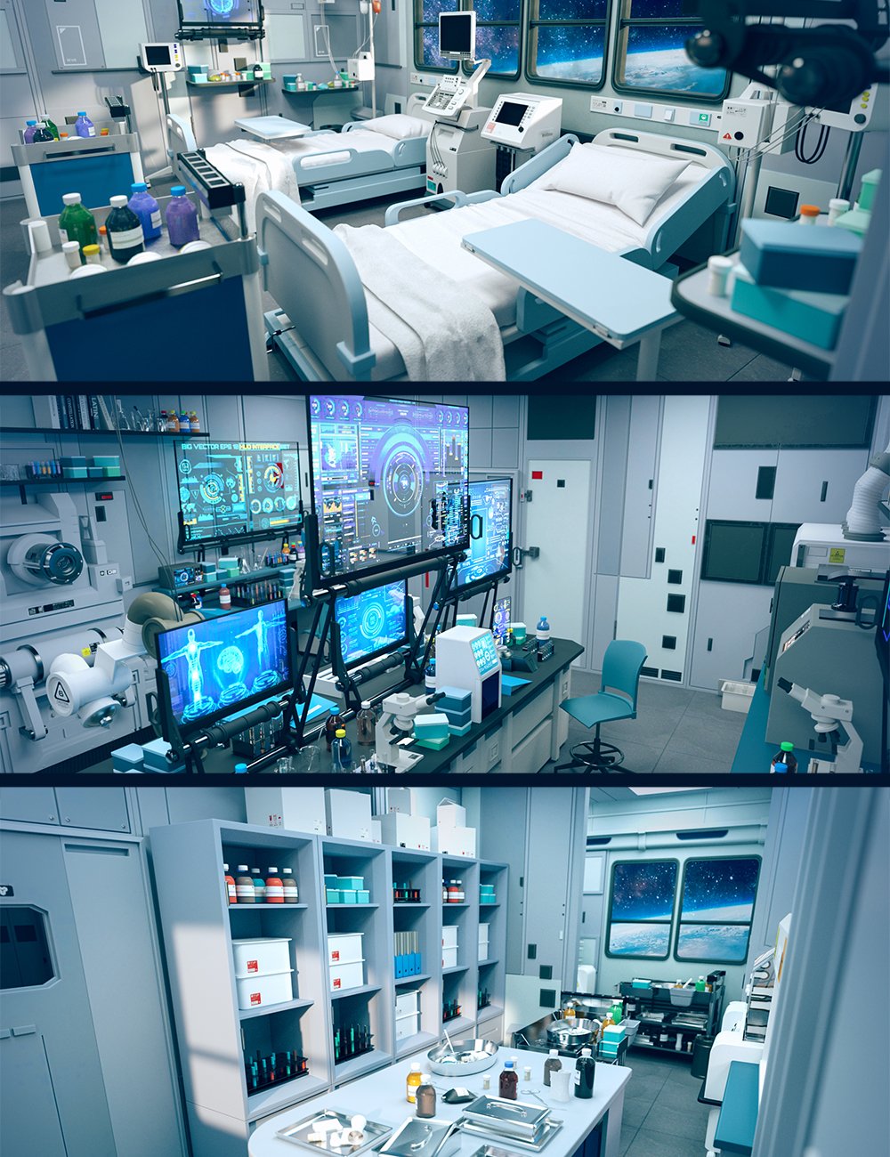Sci-Fi Marine Hospital Bundle