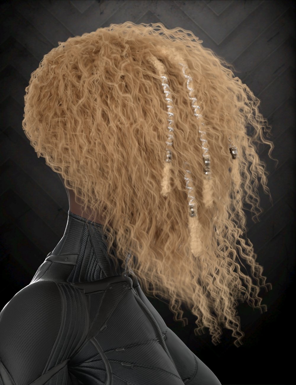 Space Warrior Hair for Genesis 9