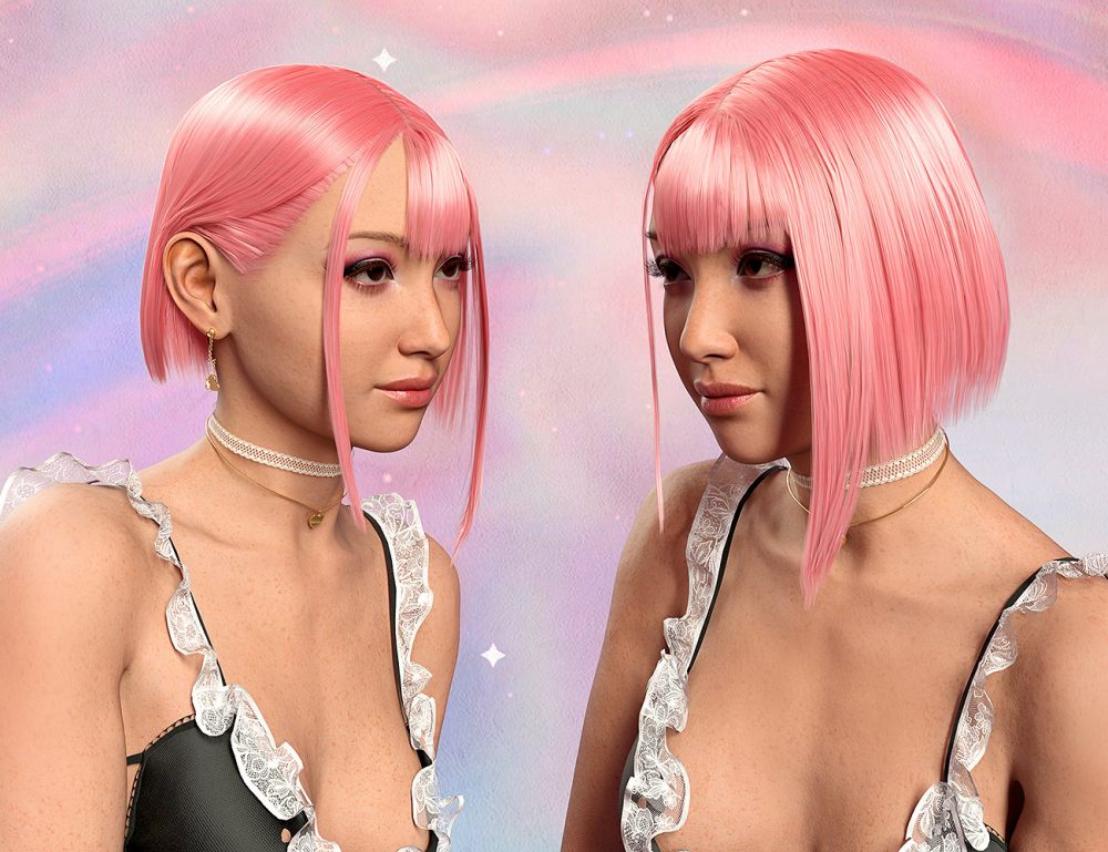 Cyber Edge Hair for Genesis 8, 8.1, and 9