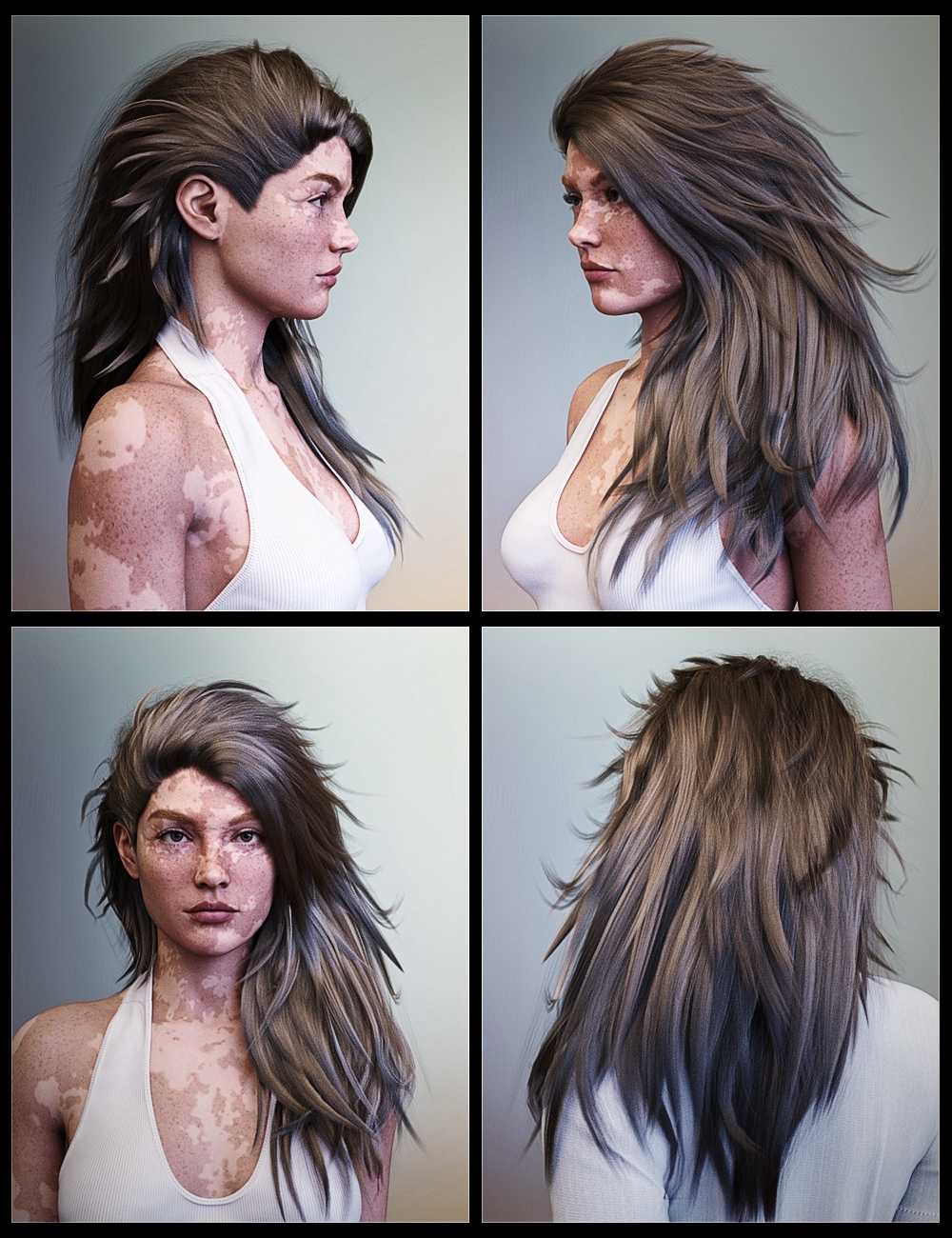 Fuluo Hair for Genesis 9