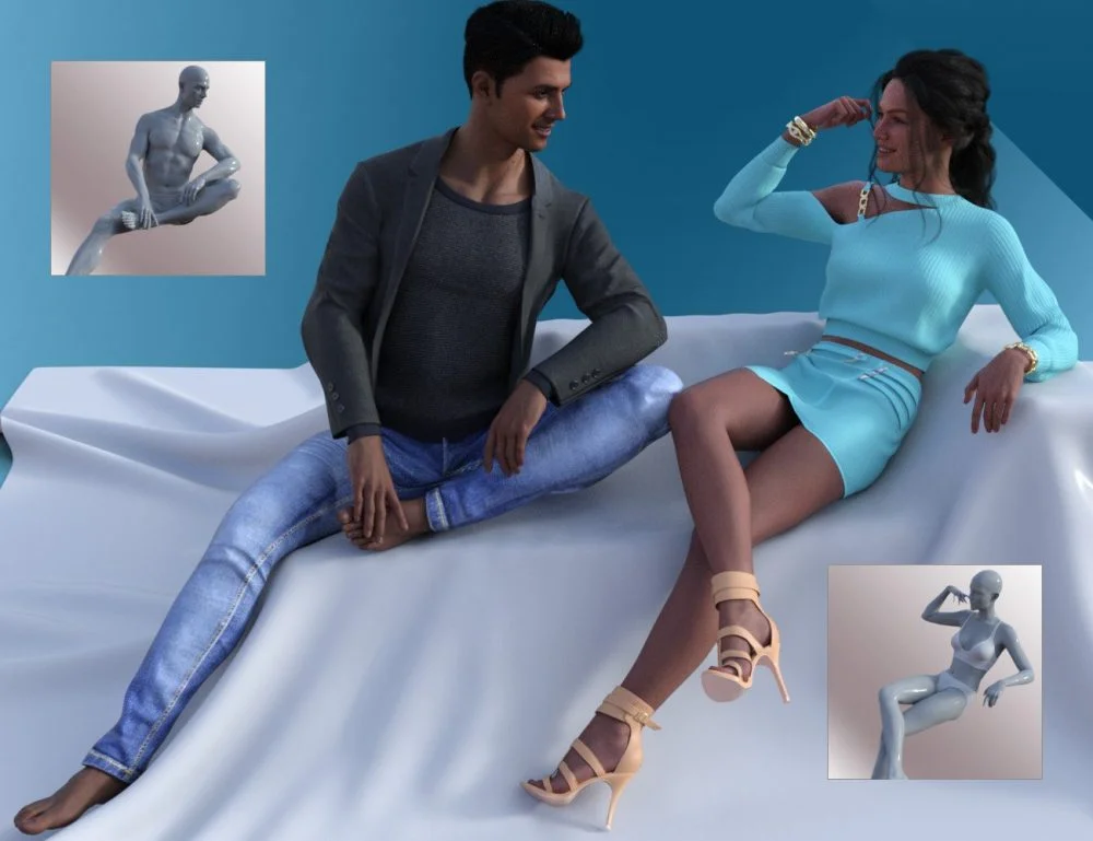 Genesis 9 Poses for Victoria 9 and Michael 9 - Couple in Rimini