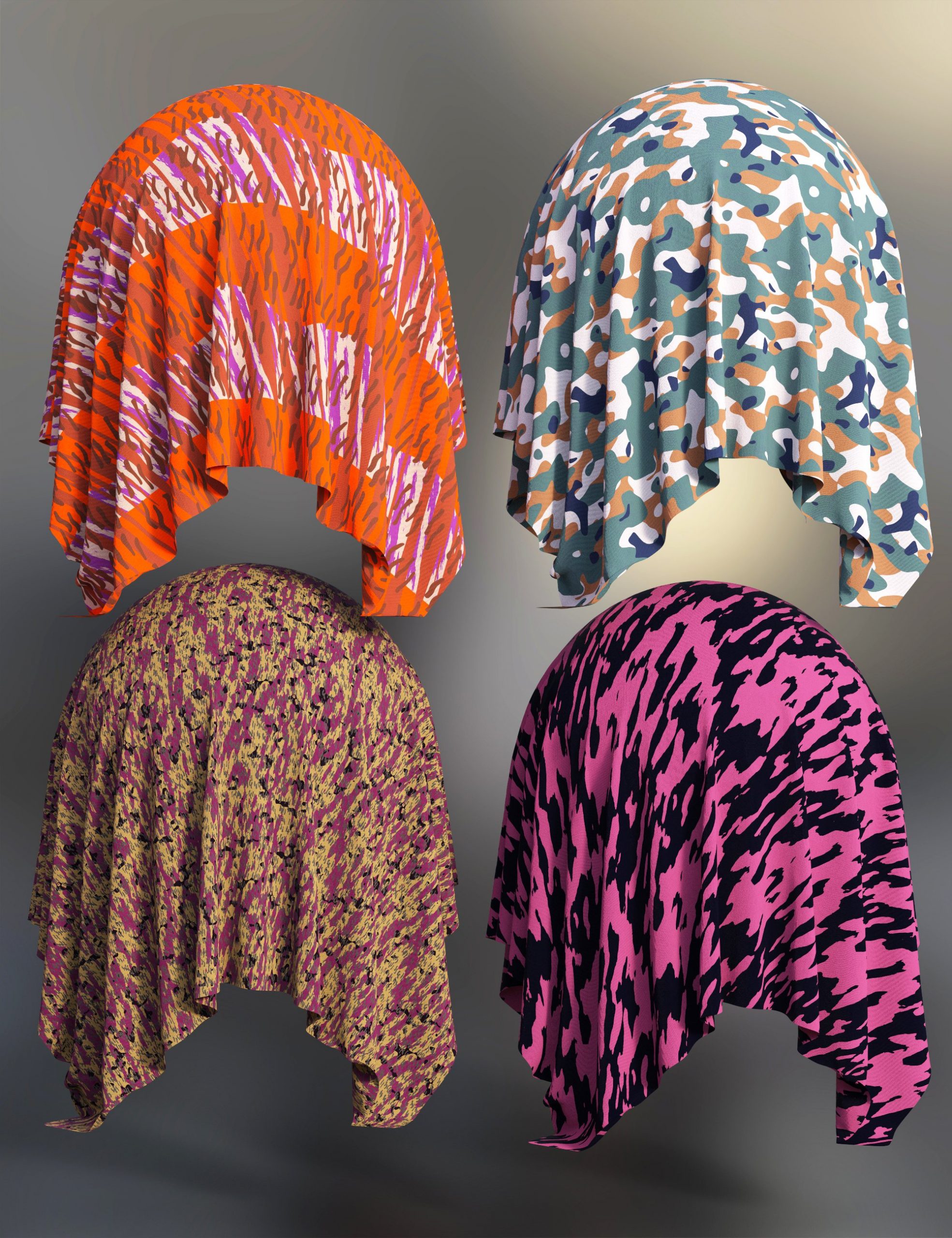 Military Camo Fabric Iray Shaders - Merchant Resource