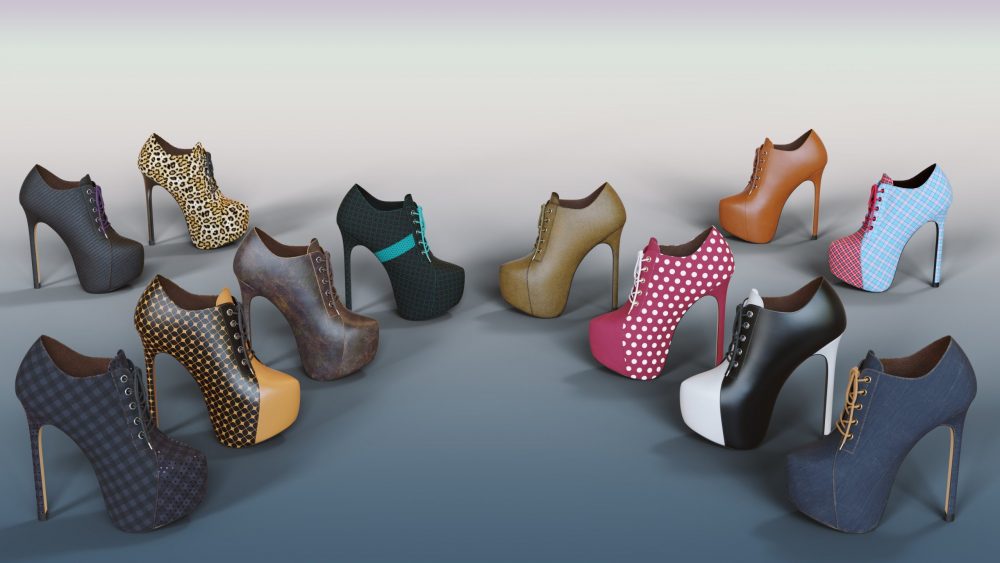 Oxford High Heels for Genesis 3, 8, and 8.1 Females
