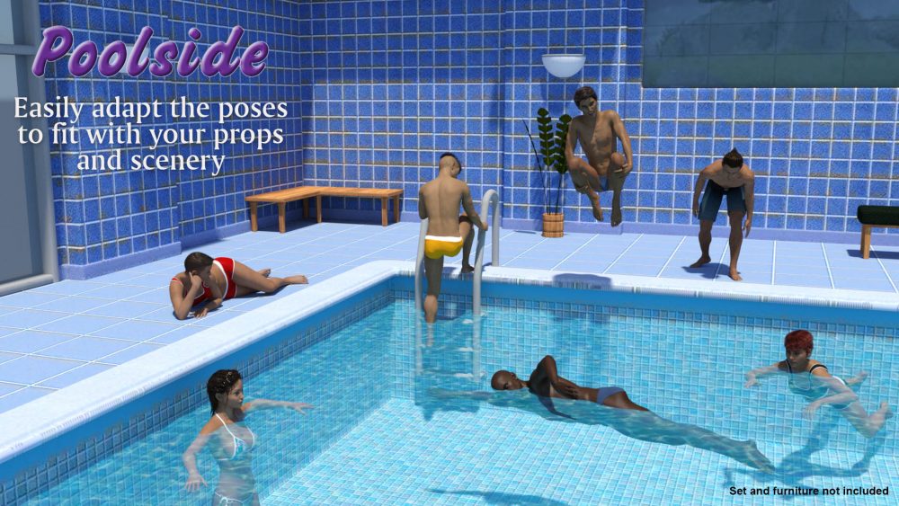 Poolside Poses For Genesis 8 Male And Female