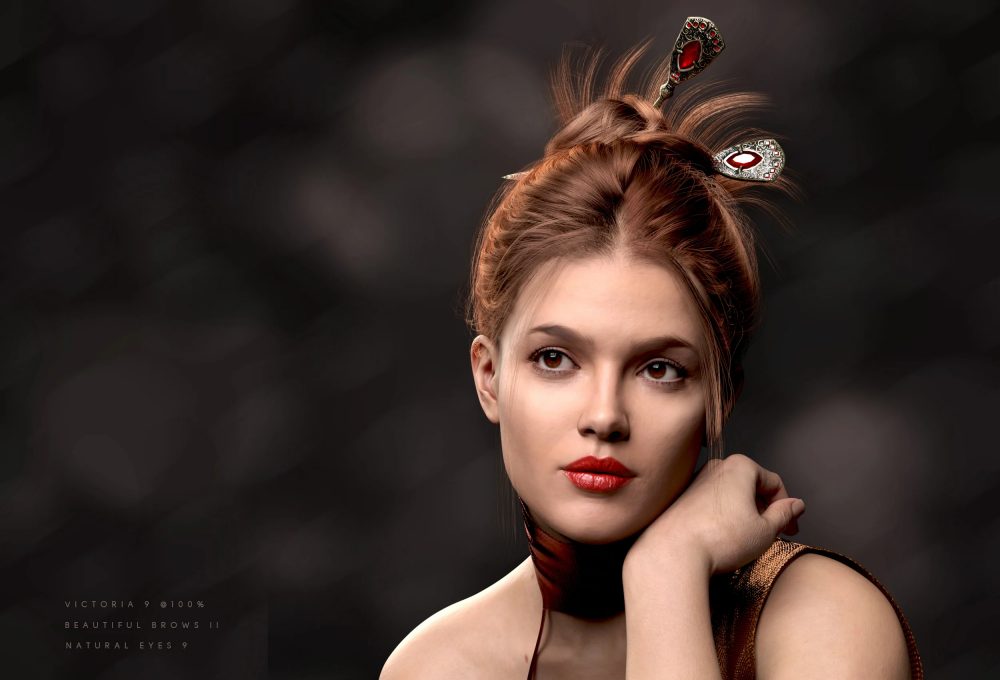 dForce Feisty Feather Bun Hair For Genesis 9