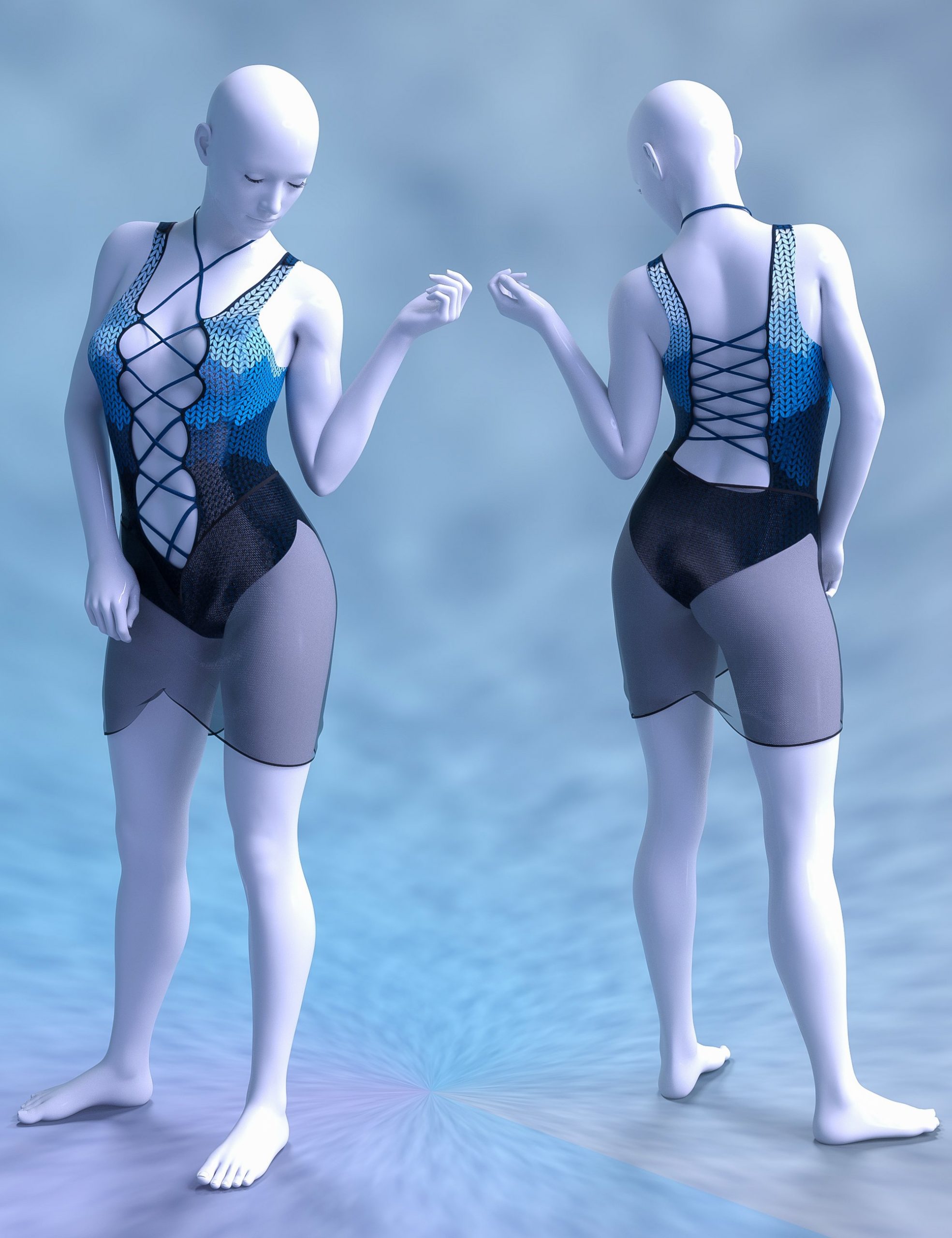 dForce Olivia Swimsuit Outfit for Genesis 9, 8, and 8.1