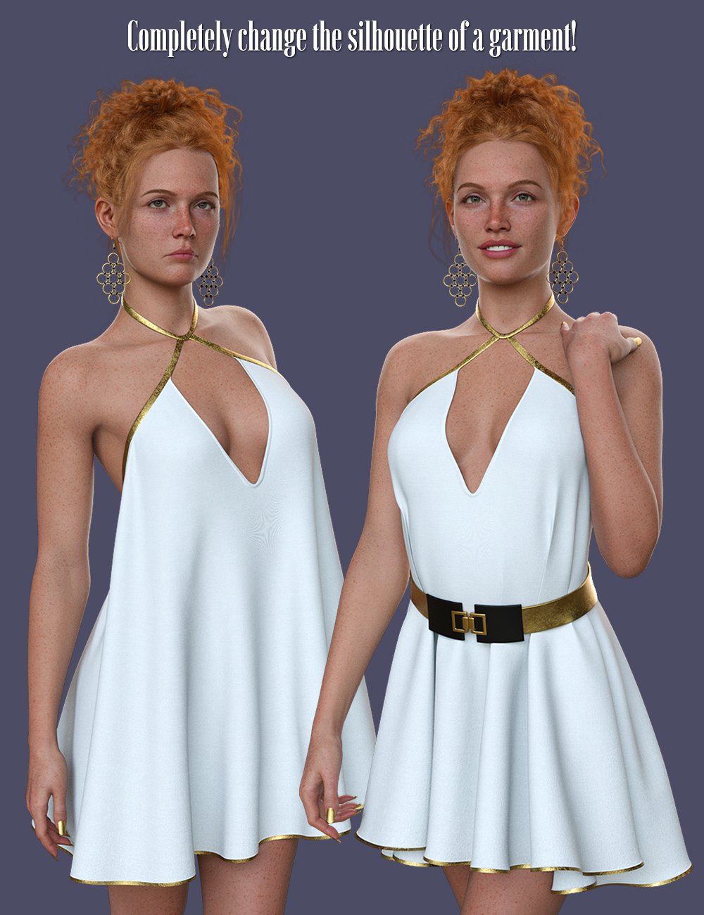 dForce Stretch Belts for Genesis 9