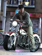 Road Lover Poses for Nathan 9 and XI Classic Cruiser Motorcycle