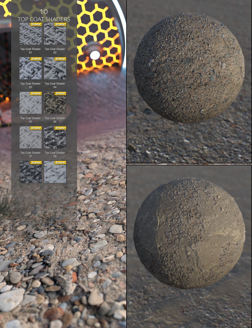 Sand and Beach Pebble Iray Shaders