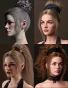 Updo of Fantasy Hair for Genesis 8 and 9