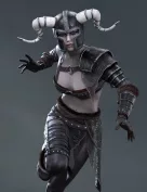 dForce Barbarian Armor for Genesis 9 and Genesis 8 Females