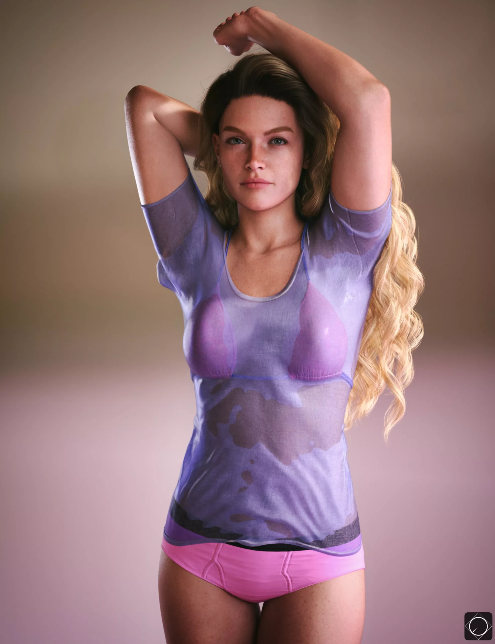 dForce Dynamic Wet Tshirt Bikini and Briefs for Genesis 9