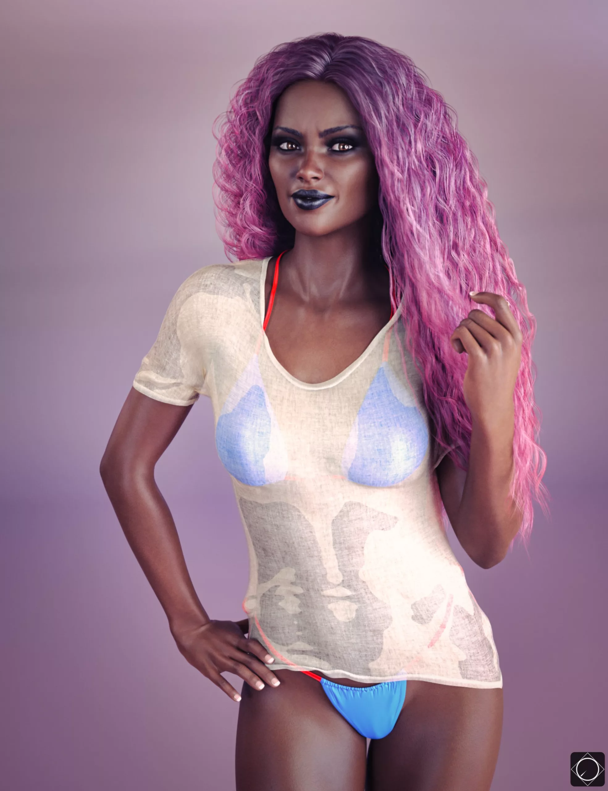 dForce Dynamic Wet Tshirt Bikini for Genesis 8 and 8.1 Females