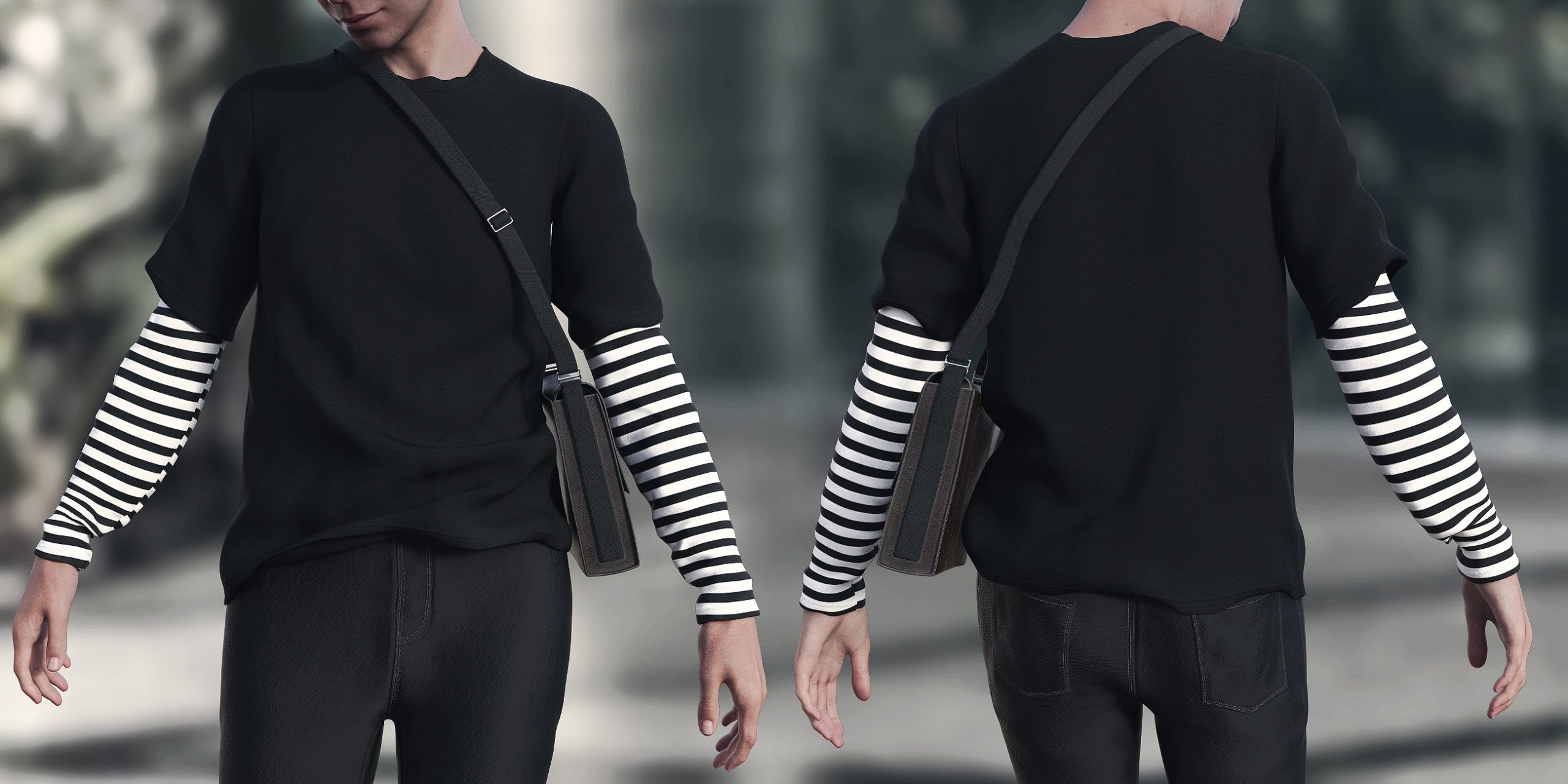 dForce Grunge Essence Outfit Genesis 9