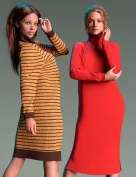 dForce High Collar Sweater Dress for Genesis 9, 8, and 8.1