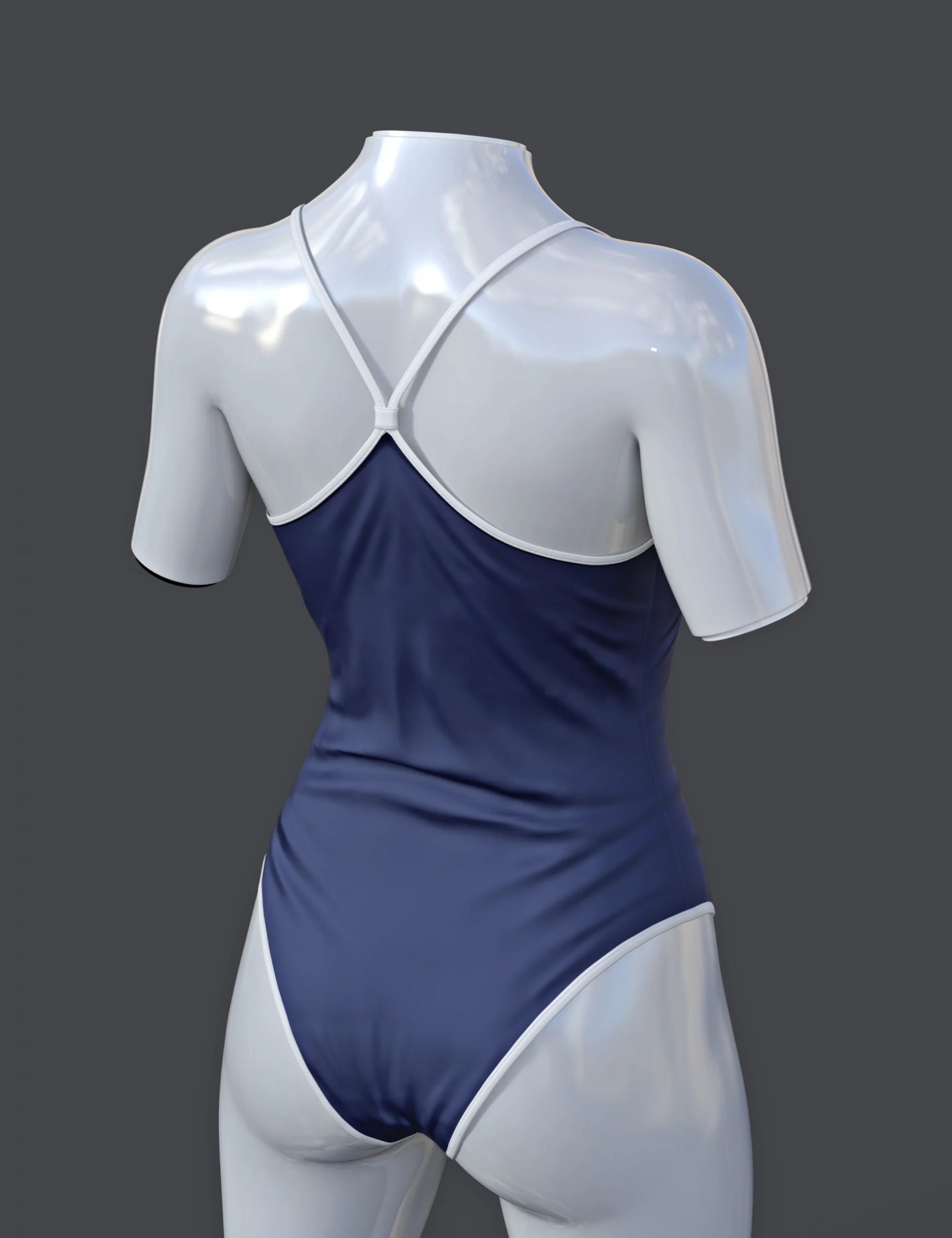 dForce SU One Piece Swimsuit for Genesis 9, 8.1, and 8 Female