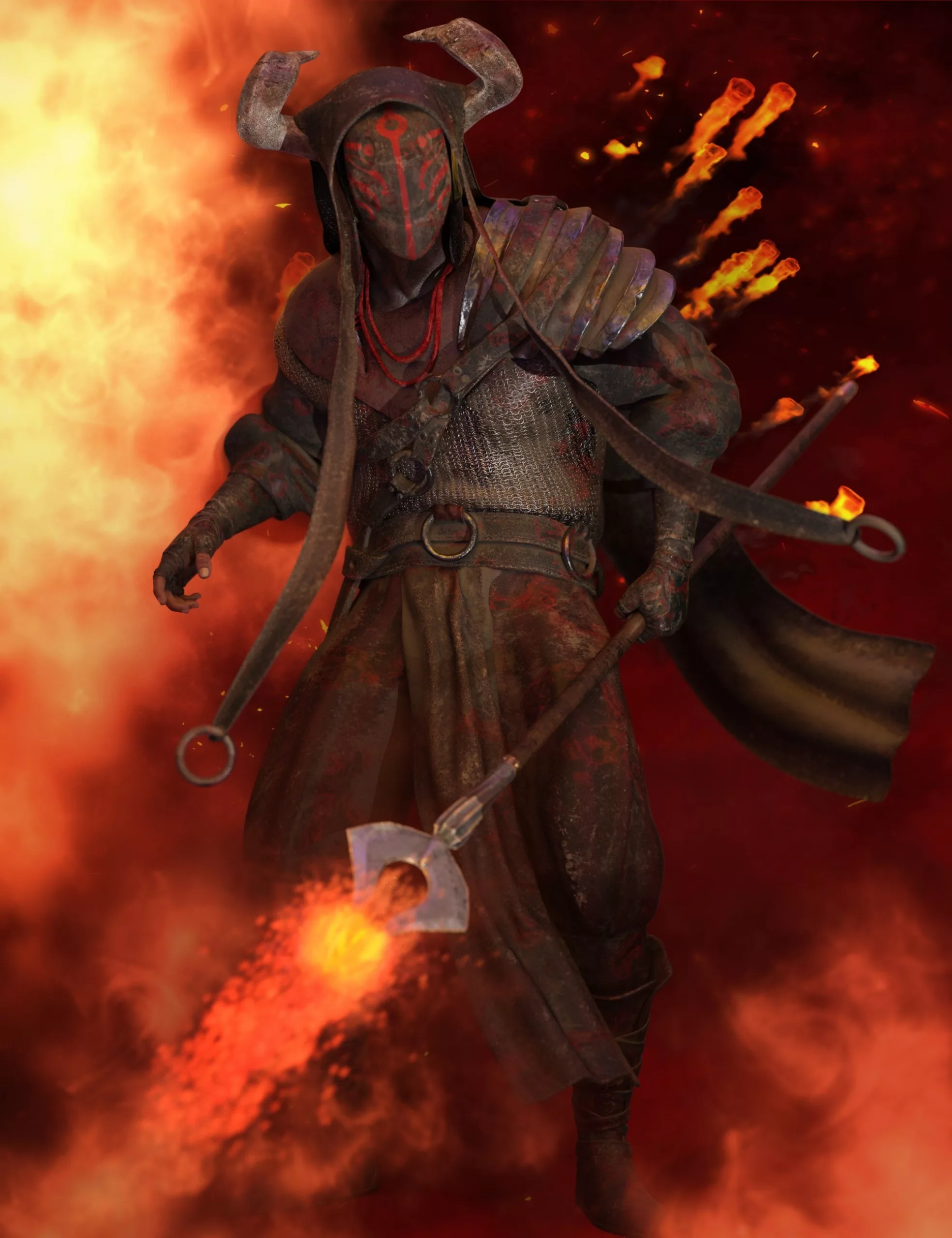 Diabolo Outfit Expansion - Staff, Blood, Dirt, and Mask Textures