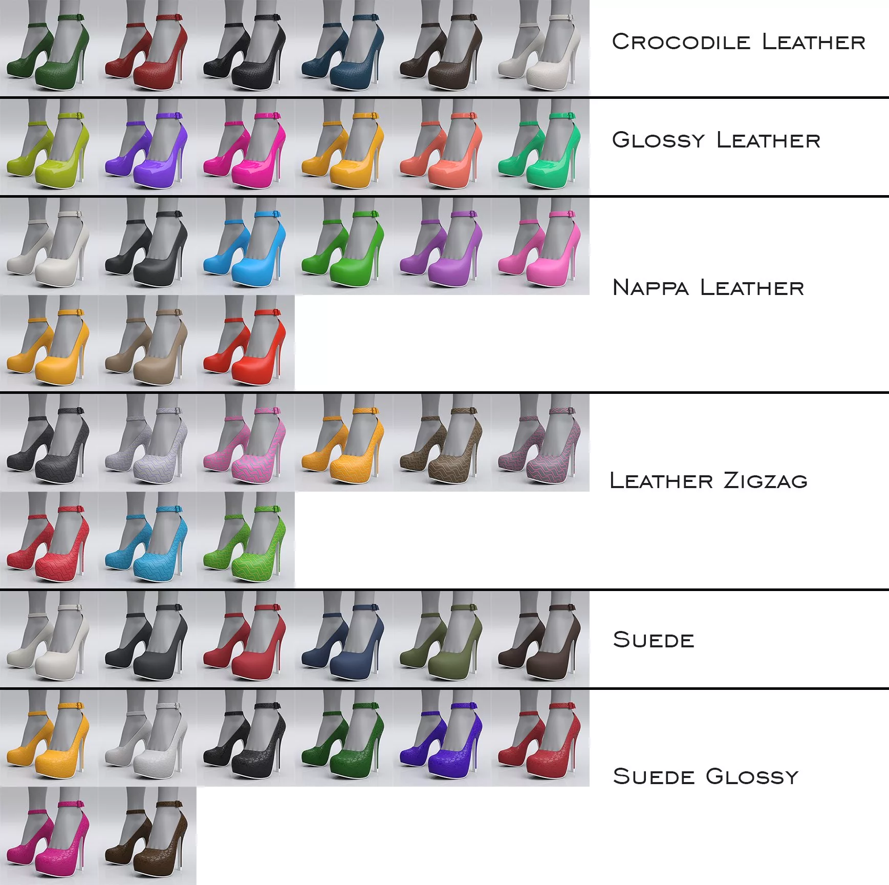 HL Platform Stiletto Heels for Genesis 9, 8 and 8.1 Female