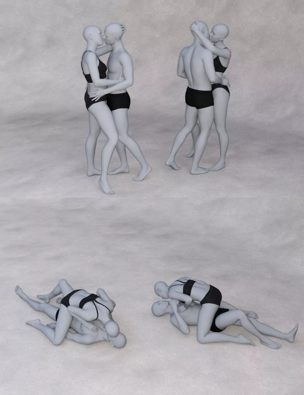 Kissing you! Poses for Genesis 9, Genesis 8 and 3