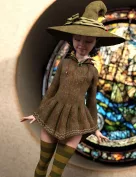 Magical for dForce Belladonna's Broomstick Brigade Novice Witch Outfit