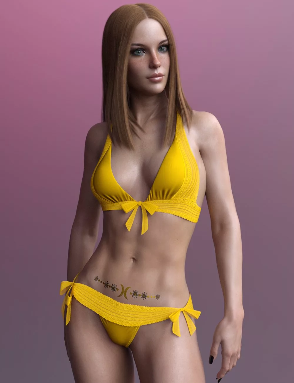 X Fashion Bikini Bows Lace for Genesis 8 and 8.1 Females