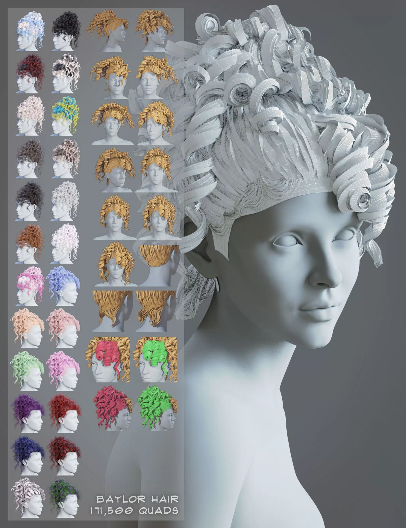 Baylor Hair for Genesis 9