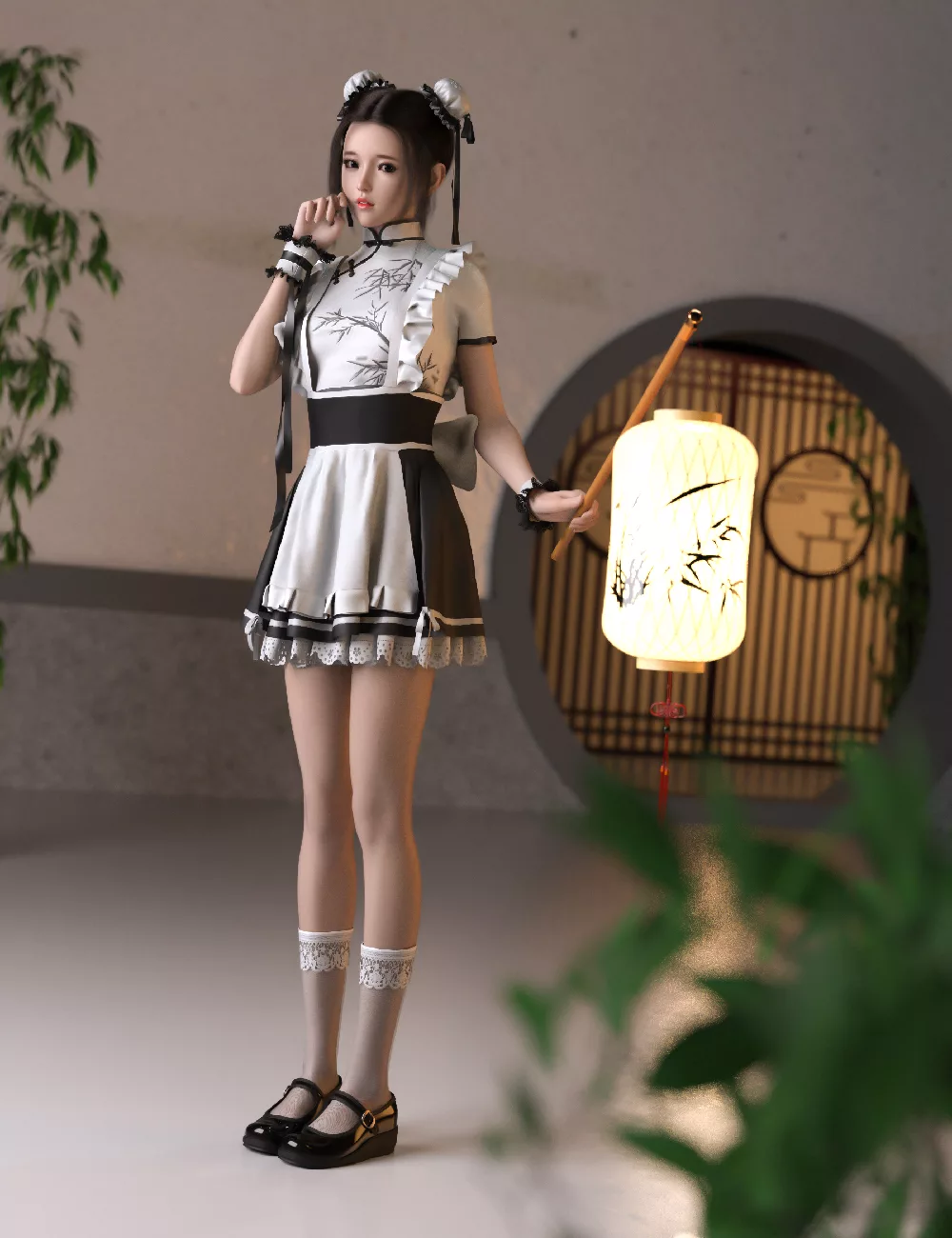 dForce MKTG Buns Maid Outfit for Genesis 8.1 and 9