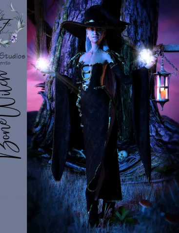 LFS dForce Bone Witch Outfit for Genesis 8 Female