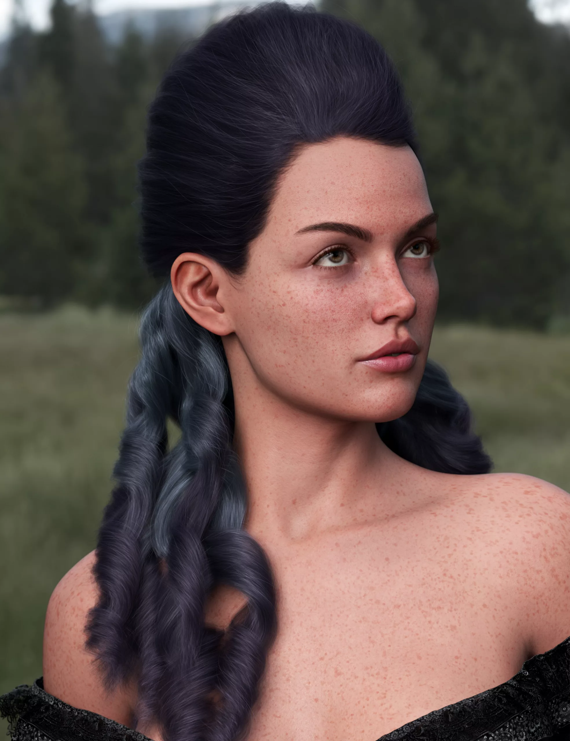 Half Up Romantic Style Hair Color Expansion